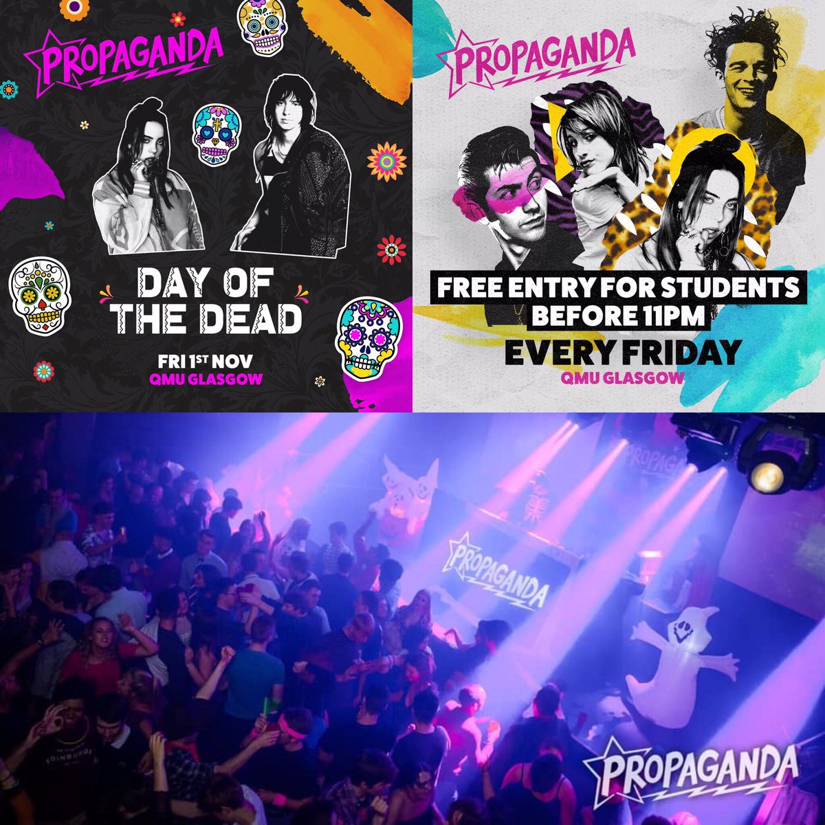 Last shout for Tonight! Get down before 11pm if you’re a student for FREE ENTRY!! ❤️

bit.ly/PropDOTDQJump

bit.ly/PropDOTDGList 

See you all at <a href="/GlasgowQMU/">QMU Venue</a> soon!

#propagandaglasgow #qmu #indie #indierock #studentsgofree #glasgowstudents <a href="/QMUnion/">Queen Margaret Union</a>
