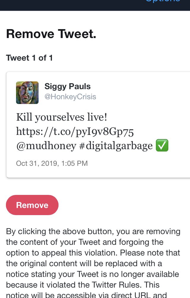 HonkyCrisis's tweet image. I was in Twitter jail for posting a @mudhoney song on #Halloween19 #digitalgarbage thanks @jack