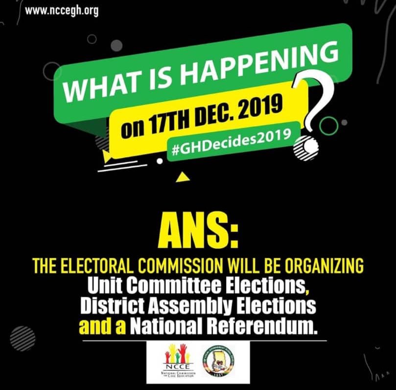 ghkwaku1's tweet photo. What is happening on 17th December 2019? #GHDecidesDLEnRef2019 #17DecReferendum #GHDecides2019 https://t.co/OIpvV8l1Ye