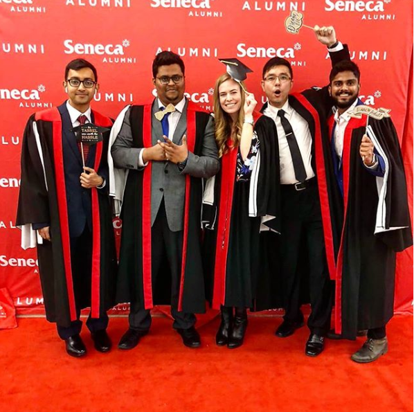 SenecaAlumni's tweet photo. One week left to enter, @senecacollege grads! 💳 💳 

Check out these entries for our #SenecaGrad2019 social media contest! Upload a photo by Nov 8 for a chance to win one of 3 prepaid @Mastercard valued at $100! #SenecaProud https://t.co/XuvEnxzTUZ