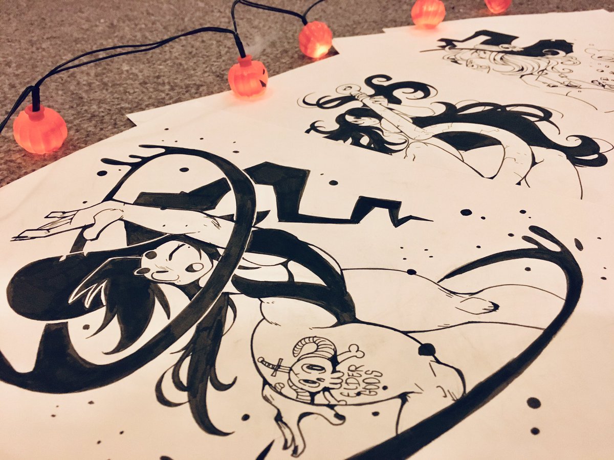 And my shop's back! Inktober zines and originals are now available for you lovely people ???
https://t.co/F3GGuk1s7z 