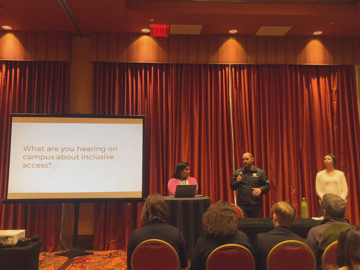 haileybabb's tweet image. Listening to @txtbks, @new_edu and @uasupresident discussing the veiled phenomenon of “inclusive access” and how it’s co-opting the message of true open access. #OpenEd19