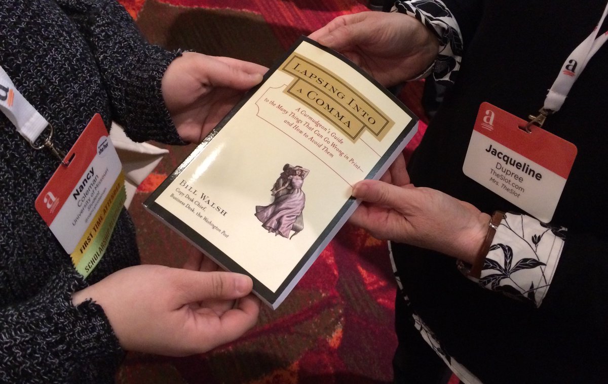Henry Fuhrmann (@hfuhrmann) on Twitter photo If news is your thing, <a href="/copyeditors/">copyeditors</a> has a prize for that. The next winner of the Bill Walsh scholarship will receive $3,000 and funds to travel to #ACES2020 in Salt Lake City. Reigning Walsh scholar <a href="/nancylcoleman/">Nancy Coleman</a> even got to meet <a href="/JDLand/">JDLand</a>, a.k.a. Mrs. <a href="/TheSlot/">Bill Walsh</a>, at #ACES2019. If news is your thing, <a href="/copyeditors/">copyeditors</a> has a prize for that. The next winner of the Bill Walsh scholarship will receive $3,000 and funds to travel to #ACES2020 in Salt Lake City. Reigning Walsh scholar <a href="/nancylcoleman/">Nancy Coleman</a> even got to meet <a href="/JDLand/">JDLand</a>, a.k.a. Mrs. <a href="/TheSlot/">Bill Walsh</a>, at #ACES2019.