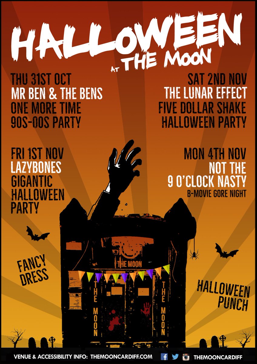 Calling all SCARY MONSTERS + SUPER CREEPS!
We're open now with HAPPY HOUR til 7pm
🎃
LAZYBONES live: fuzzy punk rock ffo QoTSA, YYYs, Slaves
8pm RIDING GIANTS
8.50 FLAVOURMAID
9.40 LAZYBONES
💀
DJs playing alt rock punk indie psych pop weird spooky
FREE / OPEN TIL 4 / FANCY DRESS