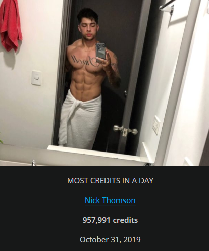 Flirt4Free's tweet photo. Congratulations to the gorgeous and engaging Nick Thomson for setting three @Flirt4FreeGuys Hall Of Fame records: Most Credits In A Day, Most Credits In A Month and Most Credits In A Group Show! https://t.co/cQ74TOnEwl https://t.co/p1kV0hmYRB