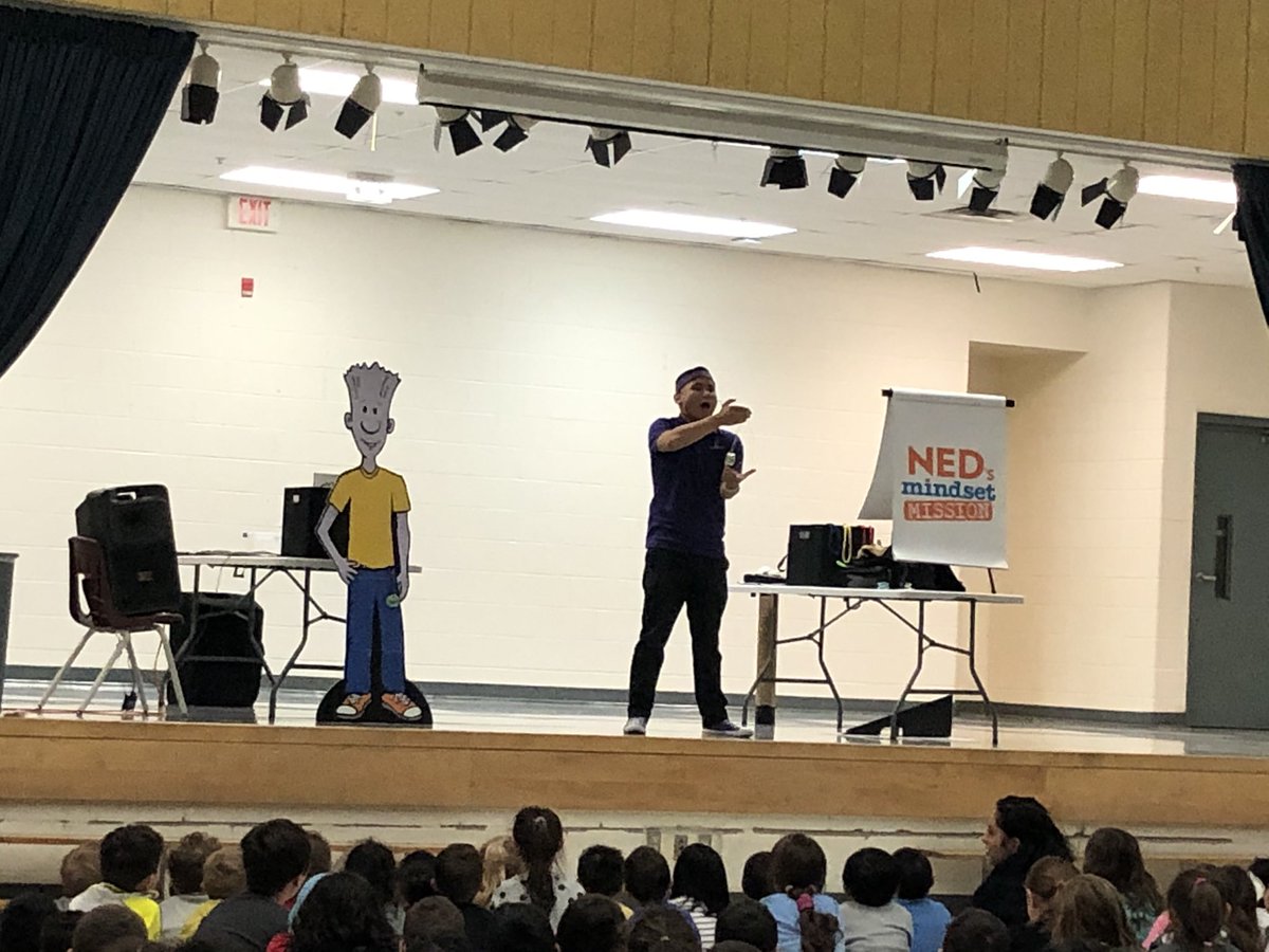 Mrs_DeThomasis's tweet photo. Inspiring kids to think positively with Ned’s mindset mission!! @SMD_YCDSB @ycdsb @AArcadi_SO https://t.co/s5oaePsded