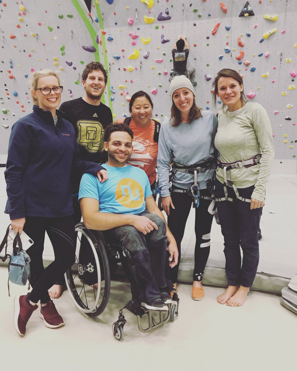 C_KeyLess's tweet image. Lesley and I representing @gonumotion Med Supplies at the Paradox Sports Adaptive Climb Night in Denver!