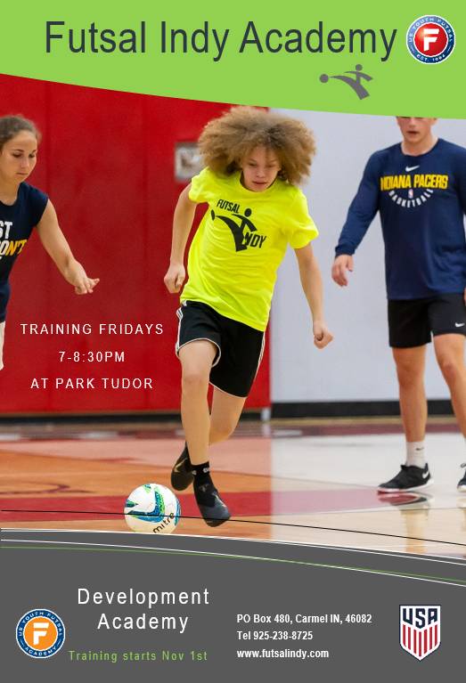 FutsalIndy's tweet photo. Academy training starts tonight! 7-8:30pm at Park Tudor. #futsal #futsalindy #futsalseason #usyfacademy https://t.co/qDHOuxbQAq