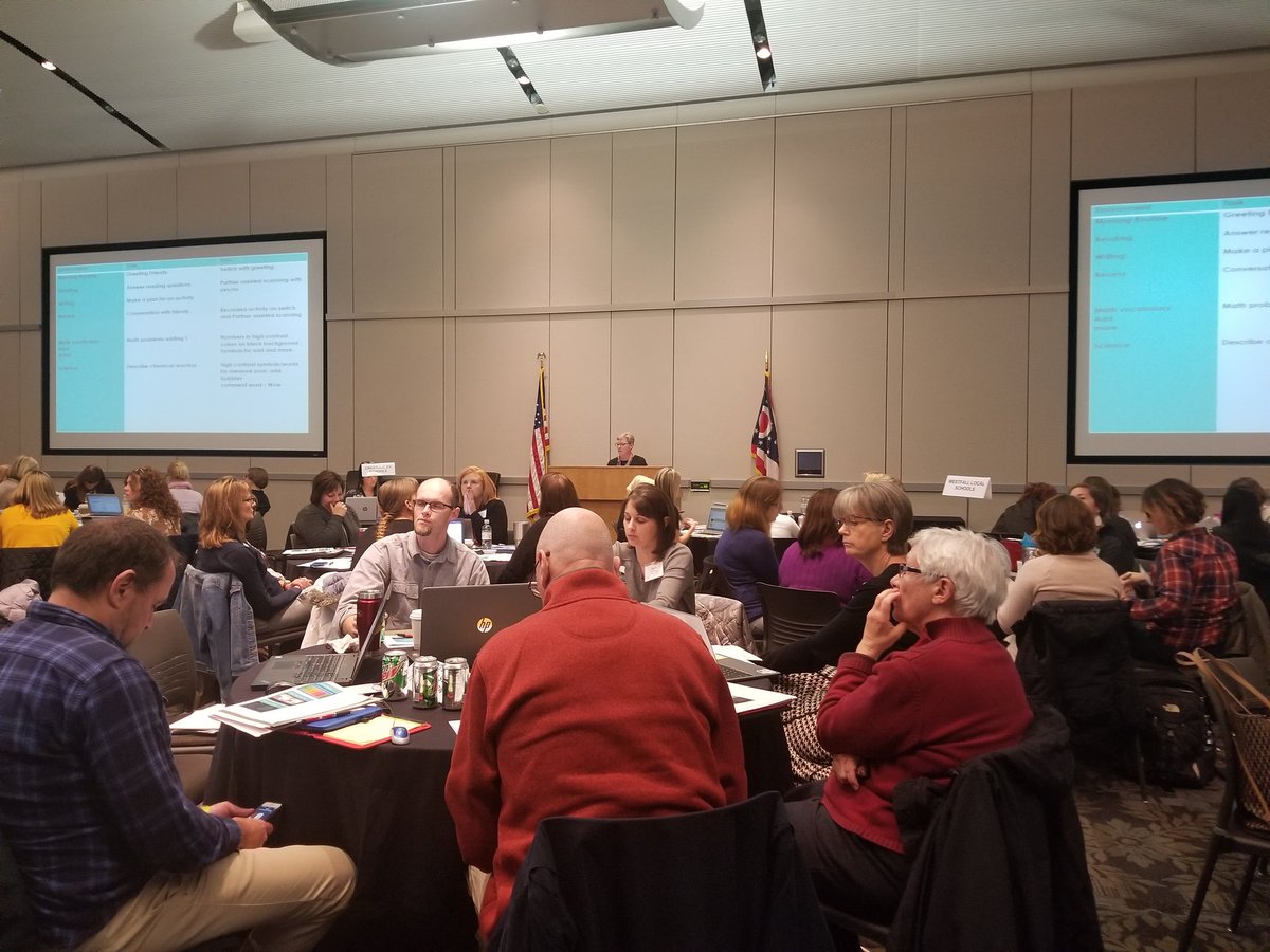 judith_monseur's tweet image. Hosted by @OCDBE, district teams get support from Dr. Jacqui Kearns &amp;amp; Dr. Judy Page from Univ of KY in identifying, selecting &amp;amp; using communication targets to provide classroom instruction to students with visual &amp;amp; hearing impairments. #communicativecompetence