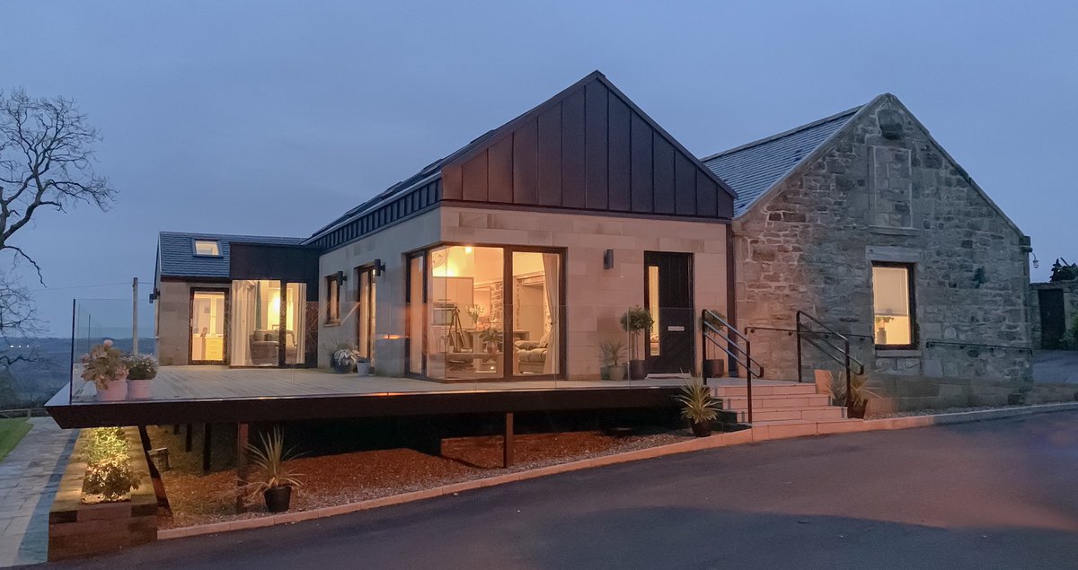 arm_architects's tweet photo. Project completion - contemporary extension to existing farm house in North Ayrshire #architecture #farmhouse #planting #cornerglass #infinityglass #design #contemporary #contrast #modern #northayrshire #lighting @nordan_uk @velux https://t.co/C1pBO9ZFMf