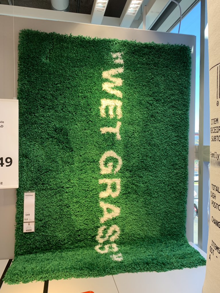 😶 0dM on X: Off White IKEA “Wet Grass” Rug For Sale #offwhite