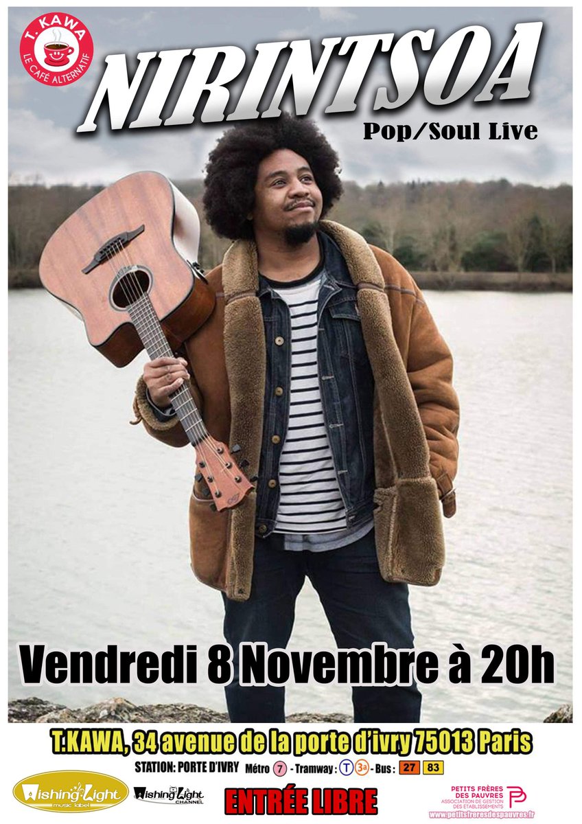 NirynSoul's tweet photo. La semaine prochaine #LIVE parisien avec la team #wishingLight au #TKawa !
Je présenterai aussi en prélude de la sortie de mon EP, l'un des single inédit de mon opus !
#PASSION #single #prelude
@NirynSoul https://t.co/fswuQgFXSa