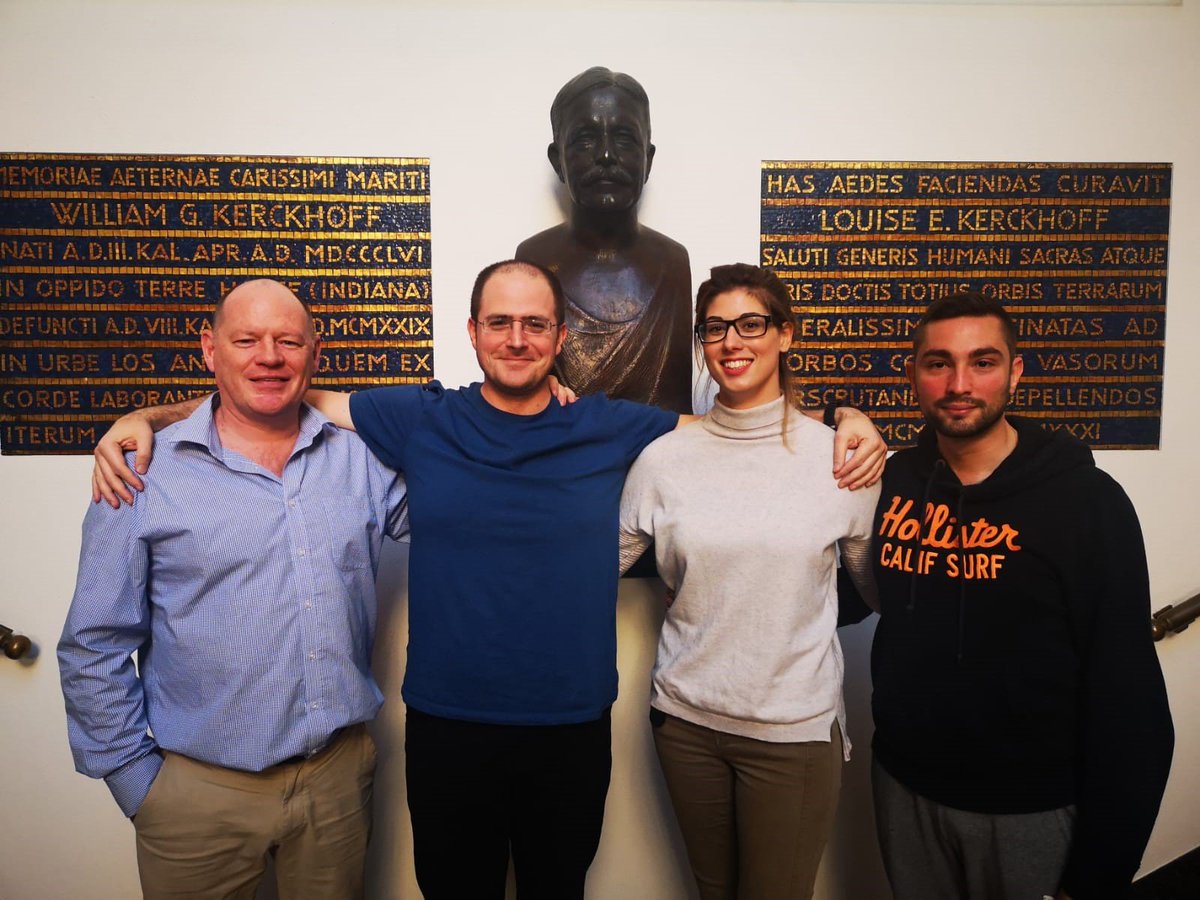 AJPLung's tweet image. New #ReviewArticle in AJP-Lung: Recent advances in our understanding of the mechanisms of #lung #alveolarization &amp;amp; #BronchopulmonaryDysplasia. Read more here: physiology.org/doi/abs/10.115…
Pic: (l-r) Editor-in-Chief Dr. Rory E. Morty, Ettore Lignelli, Despoina Myti &amp;amp; Francesco Palumbo