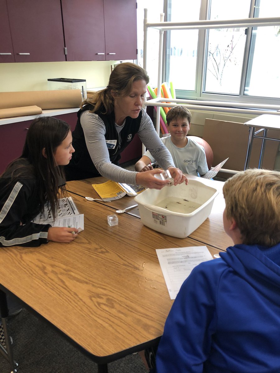 team_seneca's tweet photo. The Canandaigua Lake Watershed Educators came in to  6th grade Science classes this week to share their aquatic macro invertebrates as bio-indicators.  The kids had a great time! #onebravesfamily #canandaiguaproud https://t.co/NXfxXpE5gc