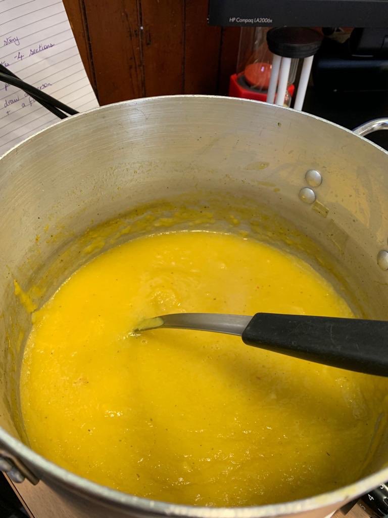 eacDarvelPS's tweet photo. What do you do with a pumpkin at Halloween ? Make pumpkin soup of course 🎃. P2 have been learning some good life skills this week and made some tasty soup. @EACHWBteam https://t.co/1URAXtIP3y