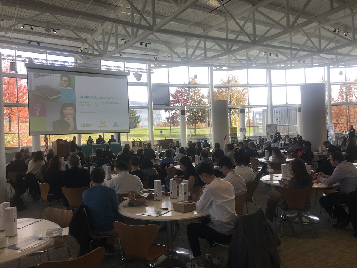 Littler's tweet photo. It’s a full house at our #AI and #Robotics Symposium in Michigan! Great start to our panel discussions. https://t.co/kvVaNWkENS