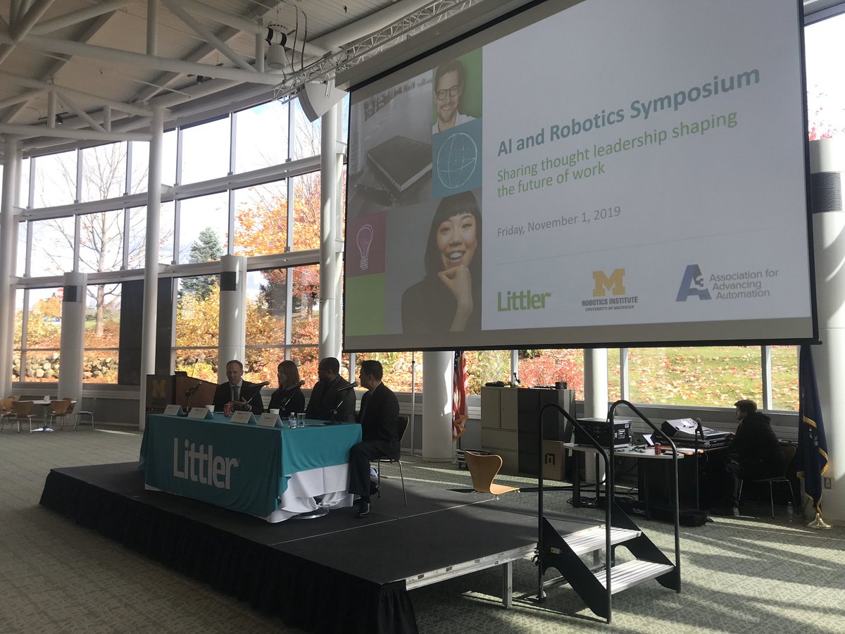 Littler's tweet photo. It’s a full house at our #AI and #Robotics Symposium in Michigan! Great start to our panel discussions. https://t.co/kvVaNWkENS