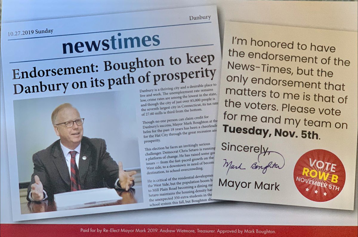 IndyPartyCt's tweet photo. Yes, we were proud to endorse @mayormark as well! #DanburyPride https://t.co/pBB946S9lL