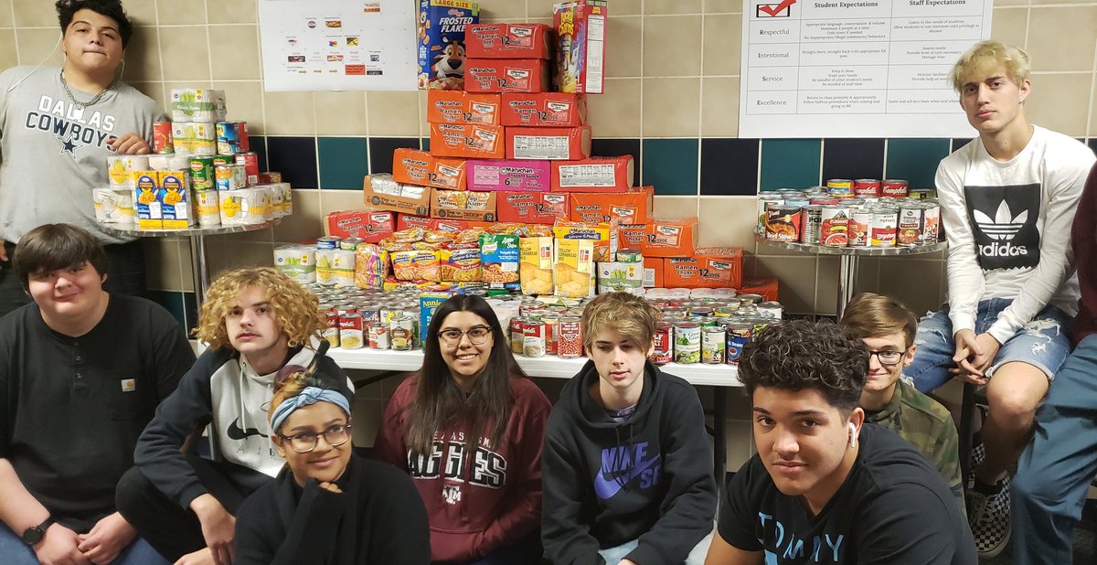 KCC_KISD's tweet photo. We've been "Trick-or-Treating For Cans" for 2 weeks. Today we got to deliver to @cstorehouse! #WhatYouDoMatters #RISEUpKLC #celebrateKISD #PhoenixOutreach https://t.co/c5CFZYusky