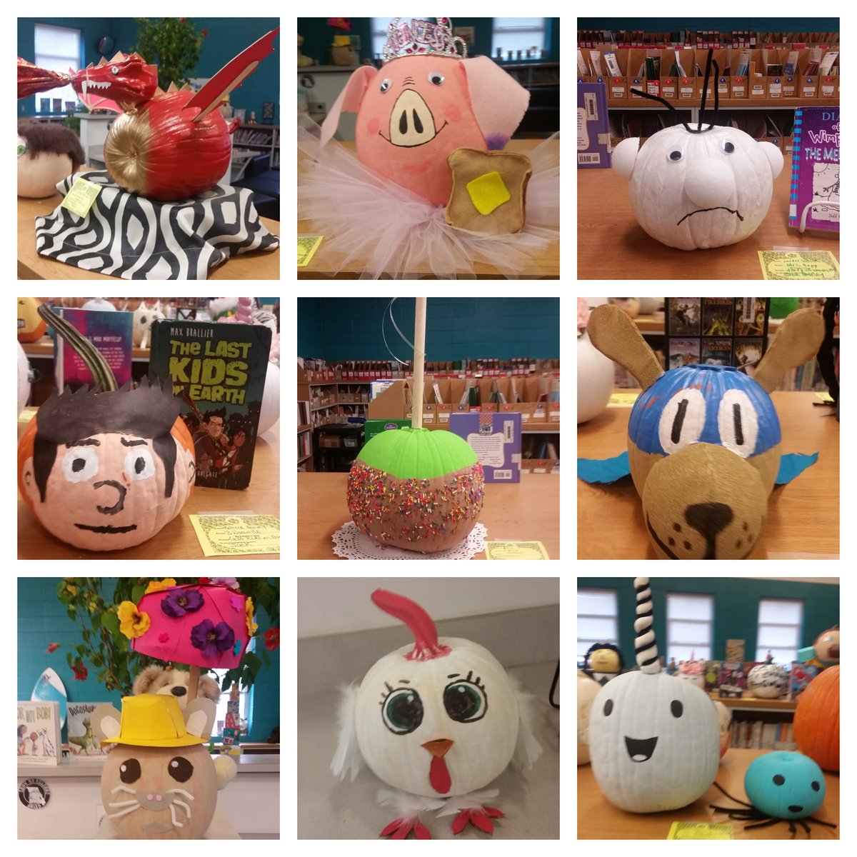 jbookhout1's tweet photo. Students @ReedsSpringES showcased popular book characters by creating a pumpkin patch in the library. #GP2L #OnewiththePack https://t.co/Ni2Oc6nrSj