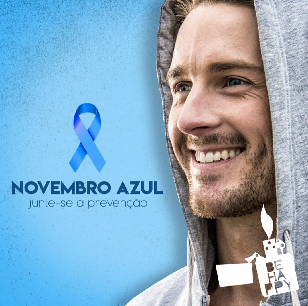 BeHappyBrasil's tweet photo. Todos juntos na luta contra o câncer de próstata.
#NovembroAzul #November2019 #SejaFeliz #BeHappyTabacaria https://t.co/nnzKriiJ0A