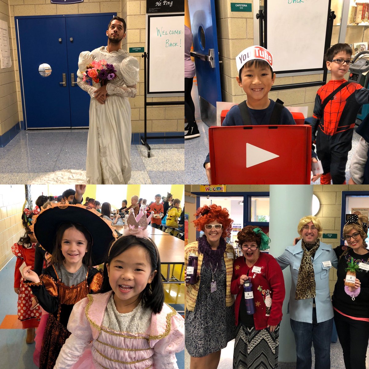 SeanKennedy80's tweet photo. The @SauganashChiefs are back and ready to roll. Teachers & students dressed up and immediately filled the school with great energy!! Some great costumes!! #HalloweenPart2 #TeamSauganash #SauganashSuccess https://t.co/caQYj2SDds