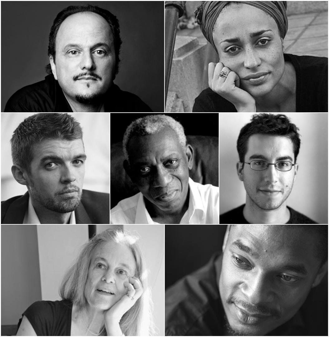 Jeffrey Eugenides, Jonathan Safran Foer, Terrance Hayes, Yusef Komunyakaa, Nick Laird, Sharon Olds, and Zadie Smith