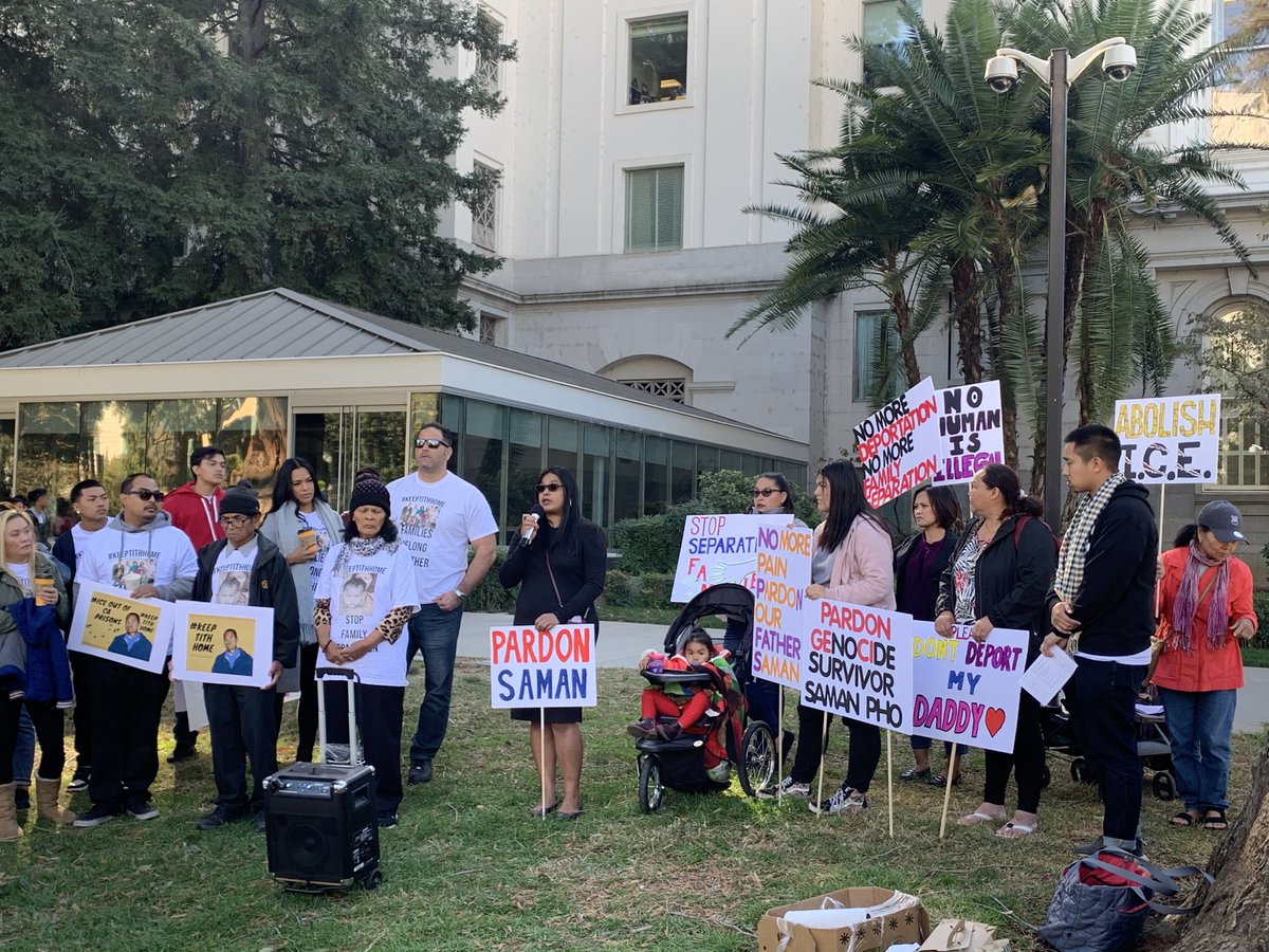 angelafchan's tweet photo. Saman Pho’s partner Maribel, “we could not have imagined the horrible conditions that he would be facing in immigration detention.” Saman was taken by ICE in national raid targeting Cambodian refugee community. Saman is asking ⁦@GavinNewsom⁩ for a pardon. #iceoutofcaprisons https://t.co/mpIZeJODSJ