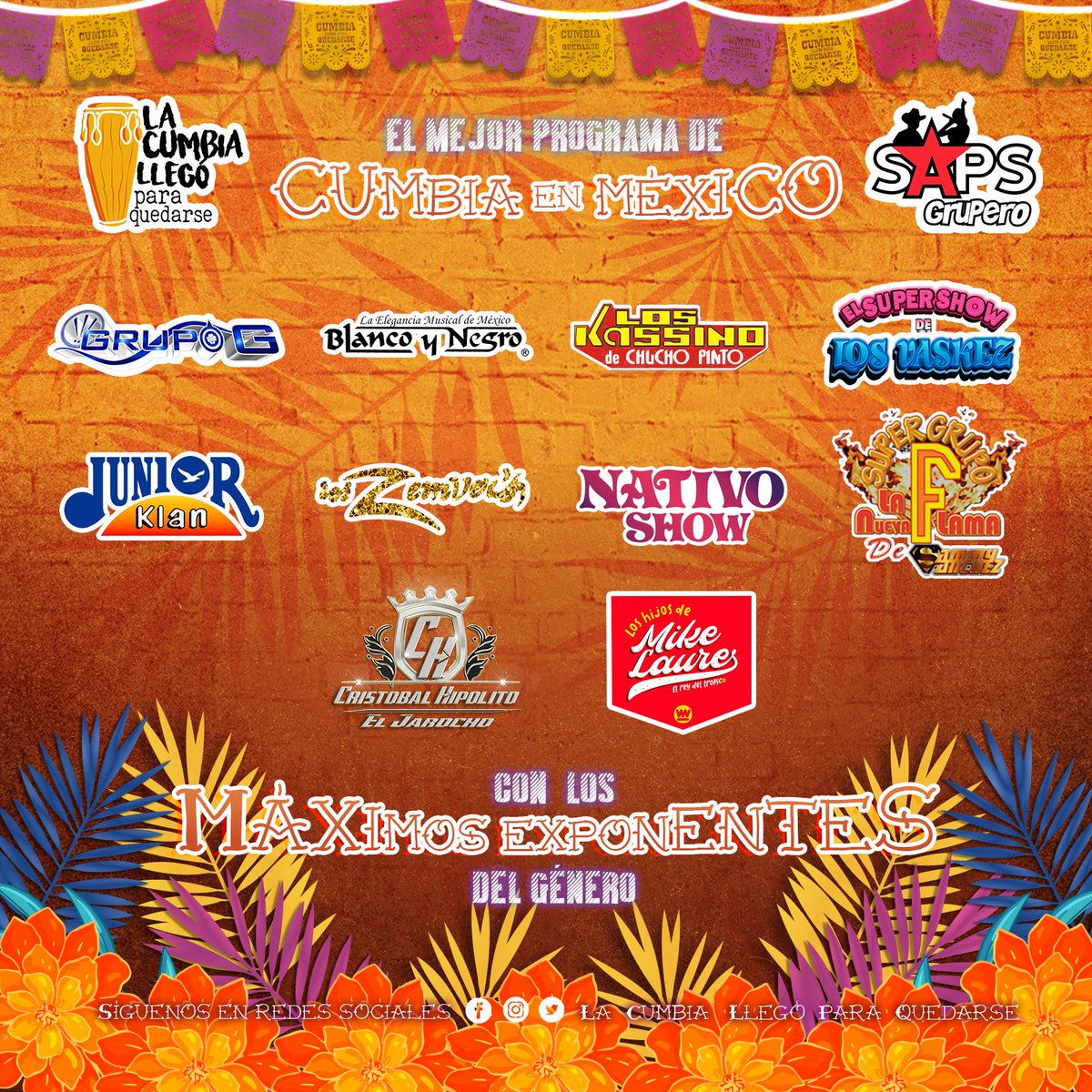 La_CumbiaLlego's tweet photo. Los grupos de #LCLLPQ son tan buenos que hacen bailar a los muertos. ¡SIntoniza las 15 radios que nos transmiten y góza la #cumbia! 📲🎼 https://t.co/l7lQ7p7ZbH ⬅️
@supergrupof https://t.co/1X3qJolIqi