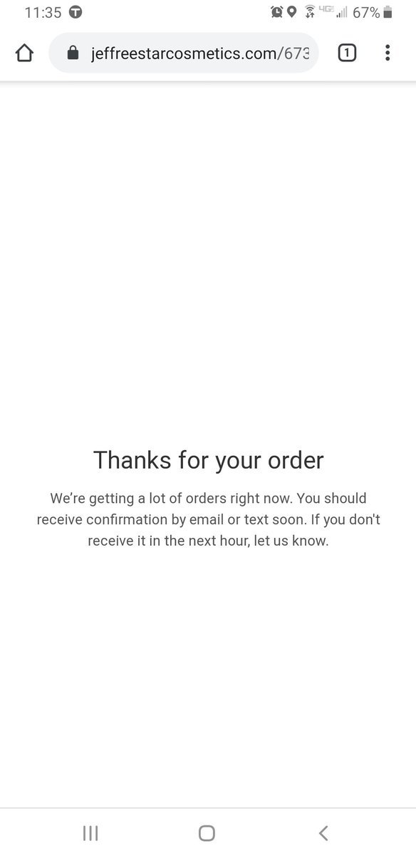 agent006400's tweet photo. @JeffreeStar Does this mean my order went through? I'm scared 😭 I was in line for an hour. https://t.co/AOS2zT5n4p