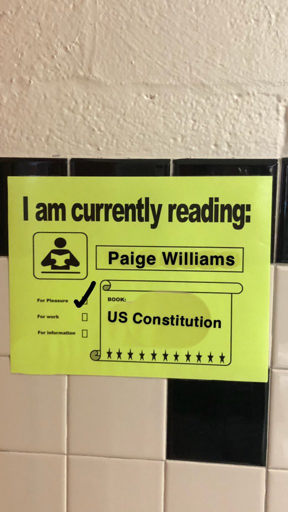 PaigeForPrez20's tweet photo. Just catching up on some light reading... https://t.co/nVpqHQbKQU