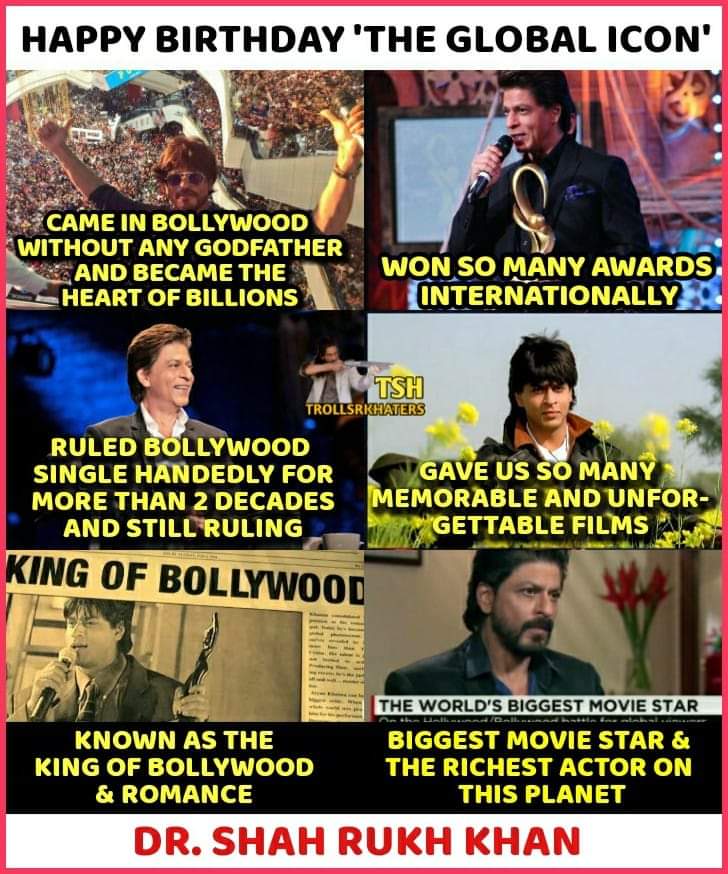 Happy birthday shah rukh Khan 