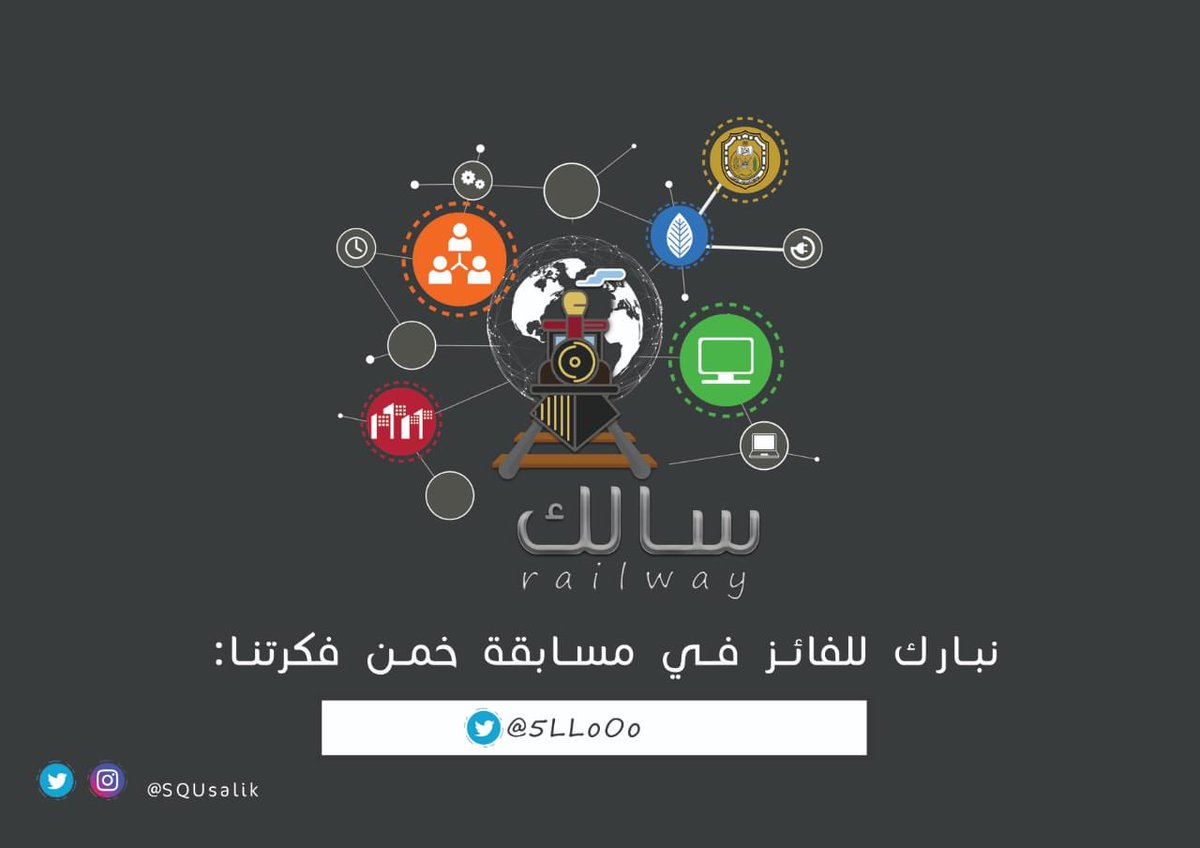 SQUsalik's tweet photo. نبارك للفائز في مسابقه #سالِك وحظاً أوفر للبقية.
@5llo0o 
#نخليه_واقع 
#سالِك https://t.co/oSq6NeUl5B