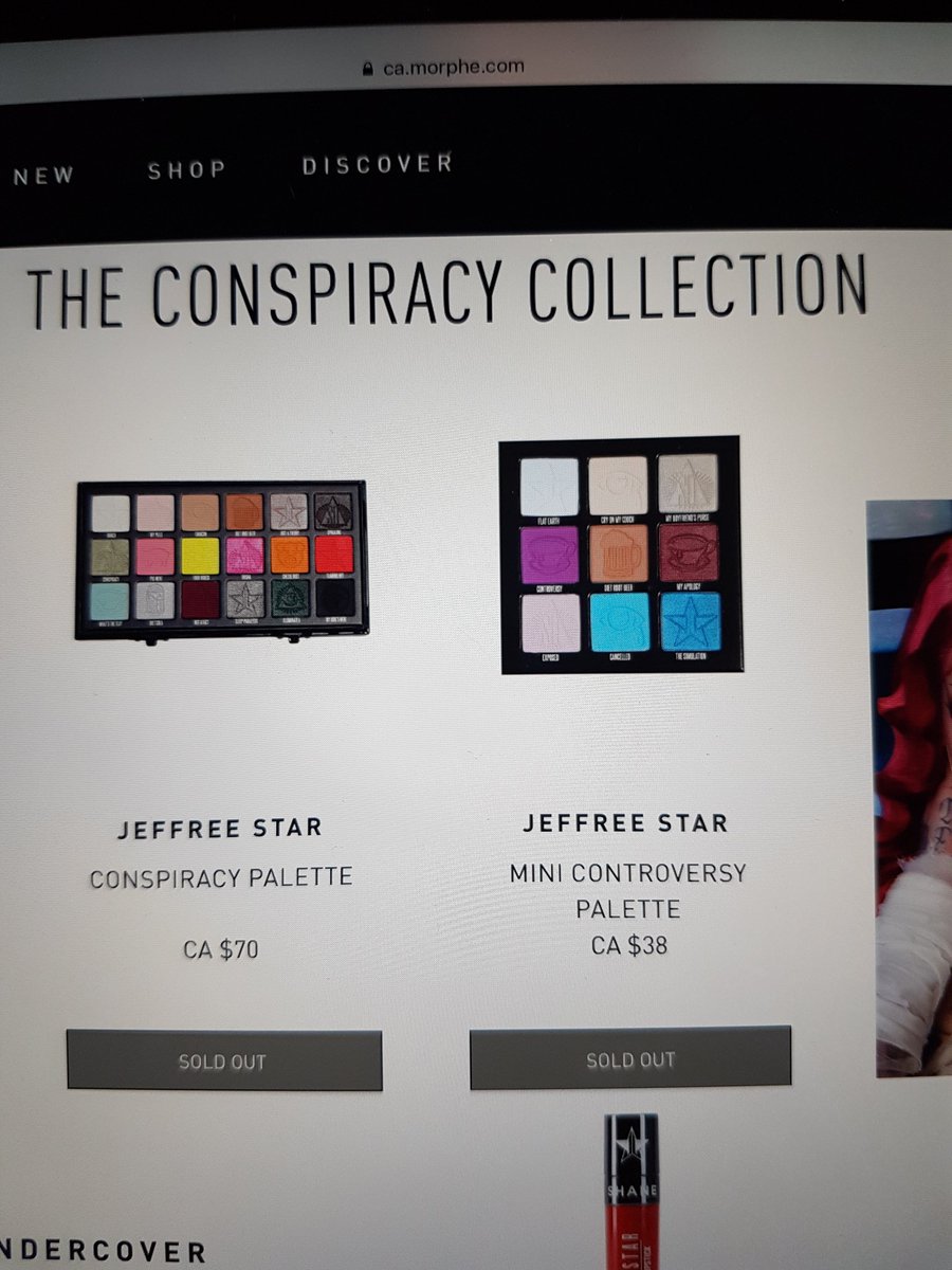 tinydaywalker's tweet image. Finally got my daughter down for a nap and thought I'd check out Morphe Canada's website to see if I could get my hands on the Conspiracy Palette and their all sold out on everything 😮 Guess this mama is going to have to wait for the restock. @shanedawson @JeffreeStar 😅