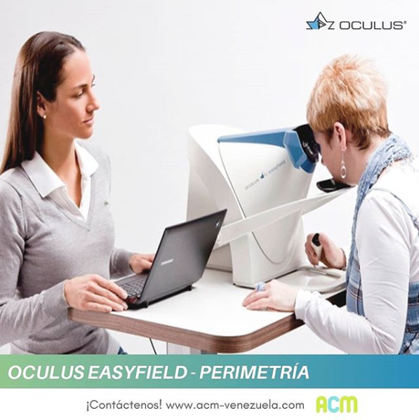 ACMVenezuela's tweet photo. #Easyfield es un #campímetro capaz de realizar la perimetría automatizada estándar del campo visual central hasta 30° de excentricidad. Diseñado para el uso combinado como “Screener” de campo visual y perímetro, ofreciendo características posibles sólo en las unidades superiores https://t.co/KEDg7TUNWb