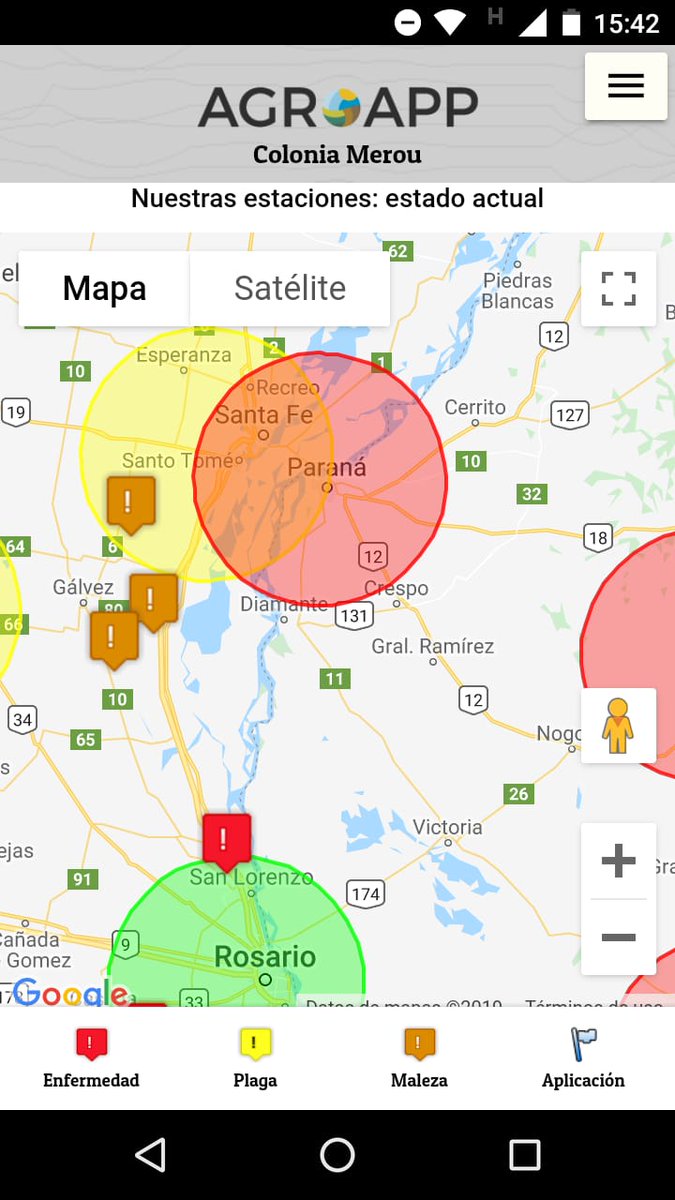 AgroApp_ARG's tweet photo. Así muestra hoy #AgroApp las condiciones y recomendaciones para aplicar fitosanitarios con #BPA en #ColoniaMerou - > Donde hace una semana se realizó el #Tractorazo
#sumatuestacion #ClimadePrecision
#EmpezáAPlanificar https://t.co/NgUB6WzRL6