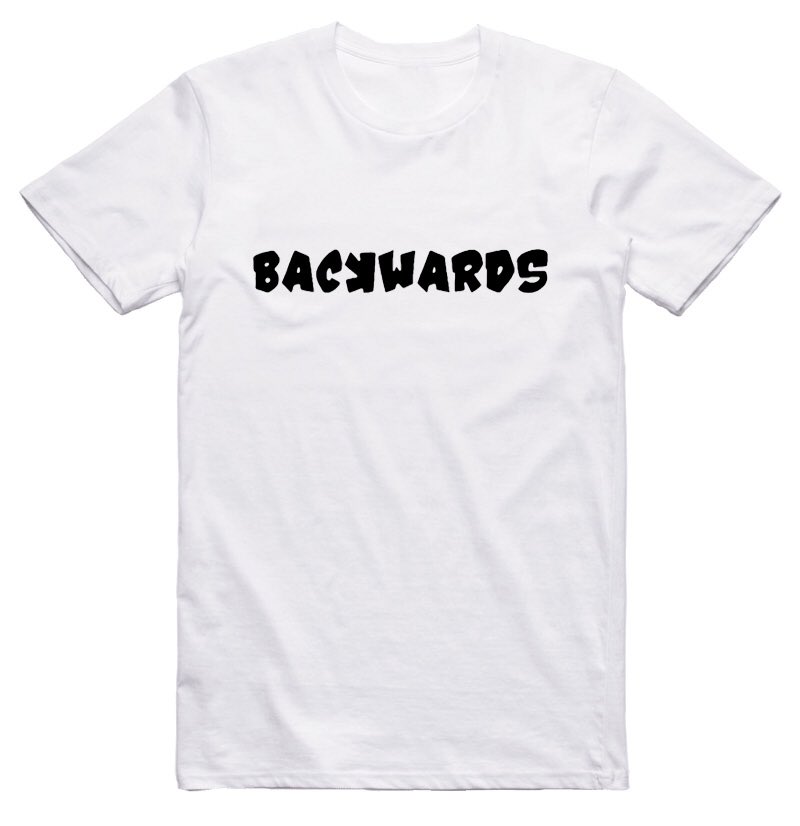 BACKWARDS____'s tweet photo. Out Now! $20 Backwards Tee
S M L XL sizes available 
DM or Email backwardsclothingofficial@gmail.com to place an order!
($5 shipping unless you buy in person) https://t.co/Ln8loVJxf0
