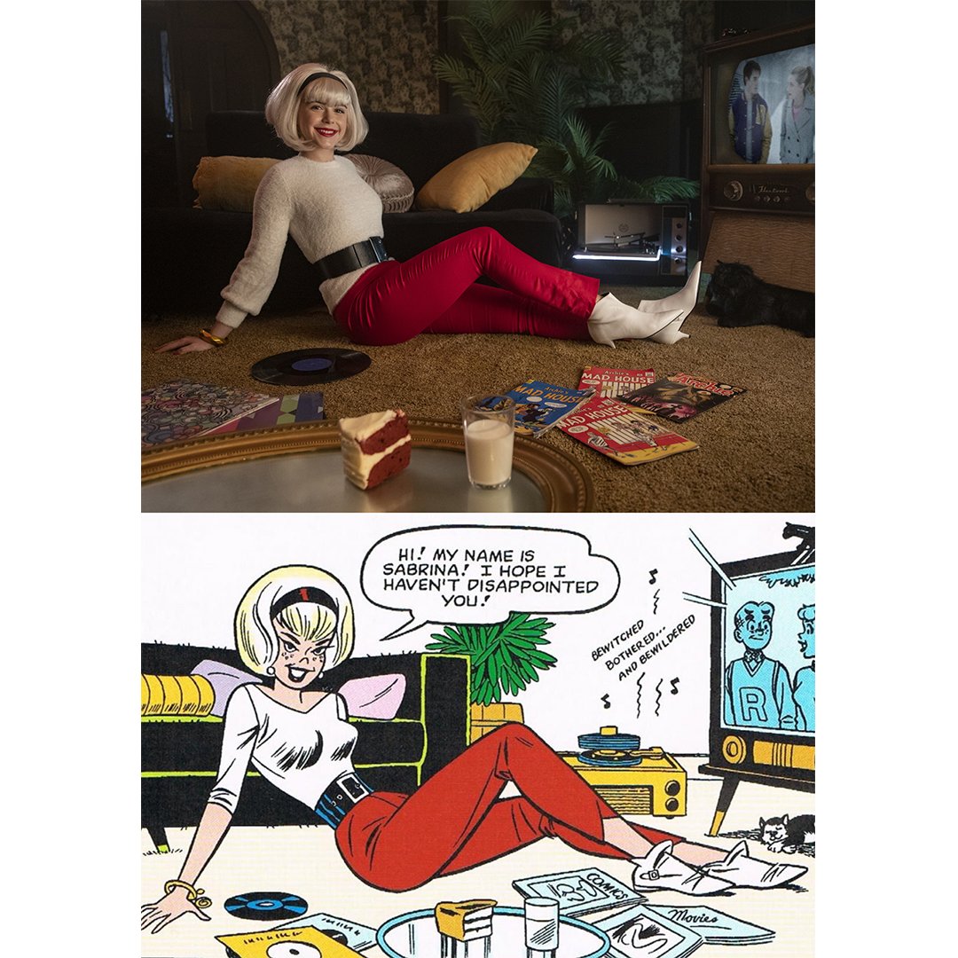 sabrinanetflix's tweet photo. now that halloween is over 'brina can just go back to being herself https://t.co/7EIv5JUr7C