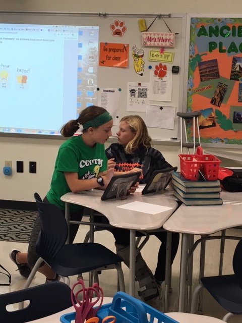 6thCoyotes's tweet photo. Having fun in Mrs. Herr's Social Studies class.  Breakout EDU puzzles! https://t.co/tpdEaxWzte