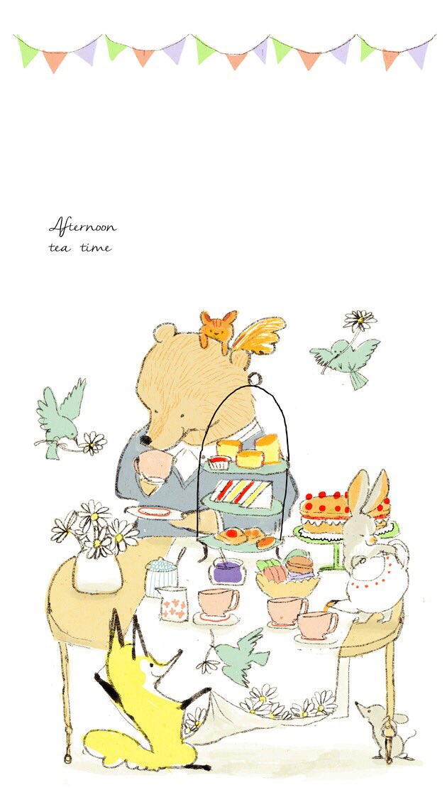 「#紅茶の日 」|ももろ　4／20発売絵本「パンダのパクパクきせつのごはん」のイラスト