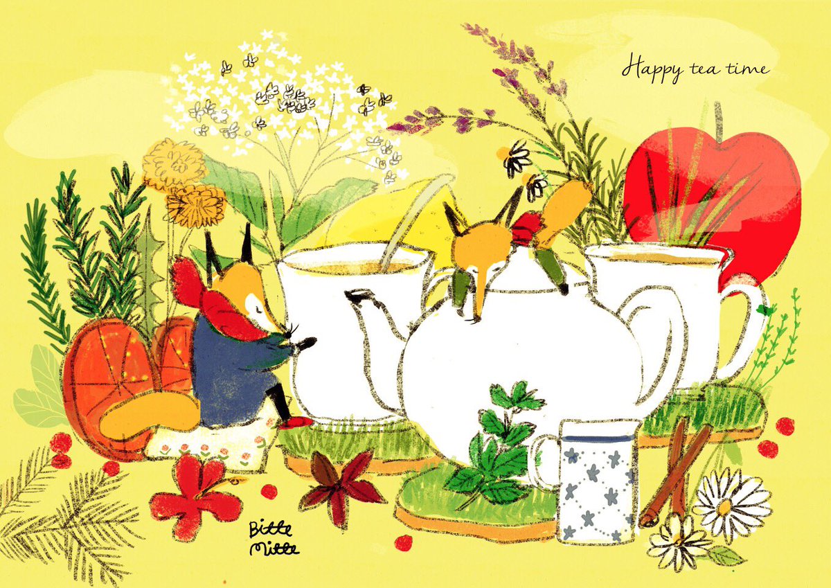 「#紅茶の日 」|ももろ　4／20発売絵本「パンダのパクパクきせつのごはん」のイラスト