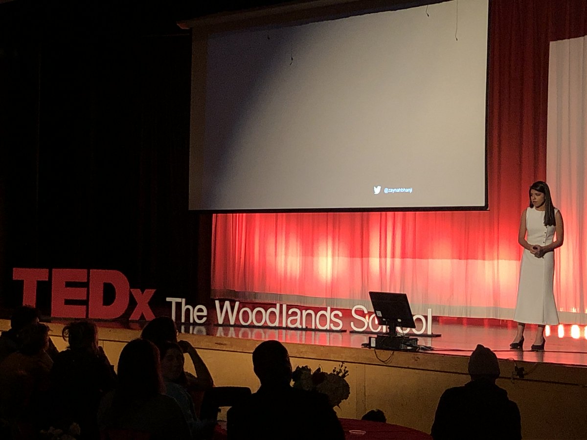 .@zaynahbhanji - Grade 11 #woodlandsELP student rocking it and changing perspectives on the use of tech at <a href="/TEDxWoods/">TEDx The Woodlands School</a> 
#TEDxTWS #UNBOUNDED