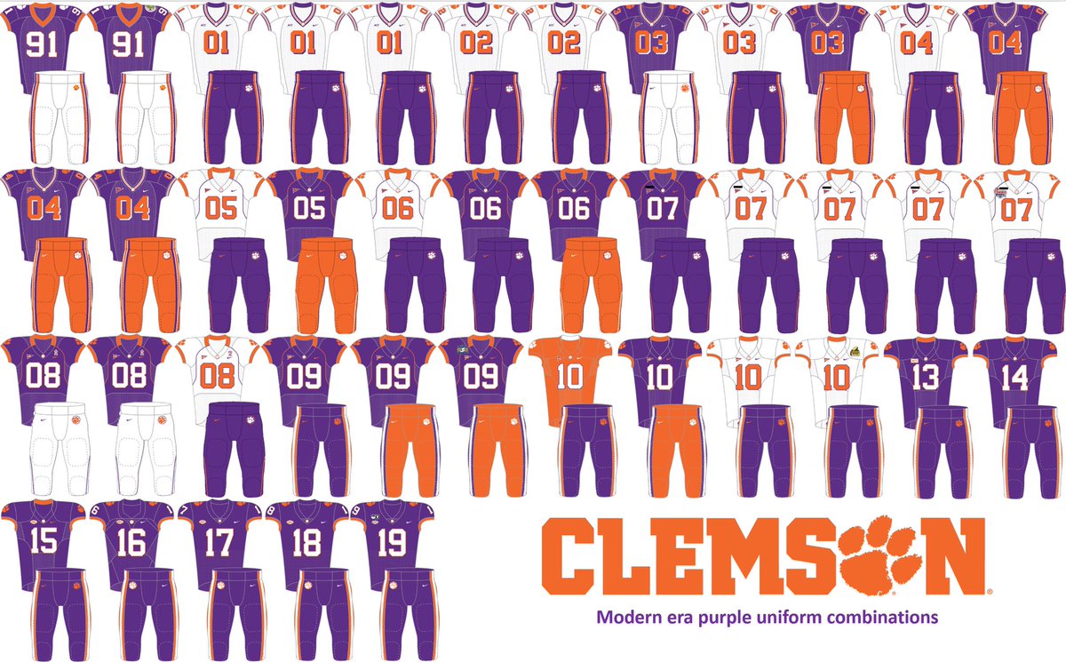 On Saturday afternoon, the Tigers will come off the bus wearing a purple uniform element for the 41st time in the modern era, and all-purple for only the 10th time. The purple uniforms will honor not only Clemson’s military history, but nearly 100 years of purple uniform history.
