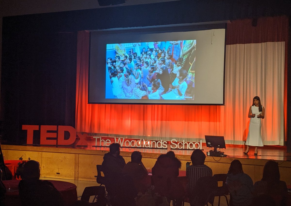 Another <a href="/woodlandsrams/">The Woodlands School</a> speaker! Grade 11 student @zaynahbhanji speaks about her experiences in an orphanage in India. It inspired her to use artificial intelligence to solve global problems! #AI #NeuralNetwork #TEDxTWS <a href="/PeelSchools/">Peel District School Board</a> <a href="/TEDx/">TEDx</a>