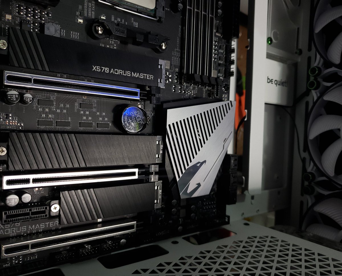 EnviousMods's tweet photo. Re-installing the @AorusOfficial X570 Master & @bequietofficial Straight Power 11 PSU in the "ONE" Case Mod!
#AORUS #enviousmods #bequiet #ONE #ONEmod #CES #CES2020 https://t.co/THRNXUnsaW