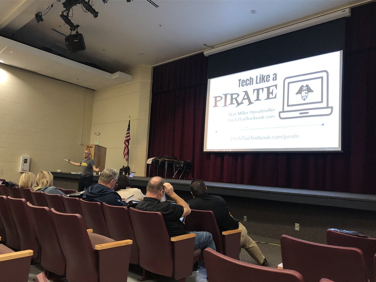 MrKentOfIdaho's tweet image. Had a great time teaching paper engineering at #mcsdtech. I had enough time left to attend @jmattmiller session tech like a pirate!!