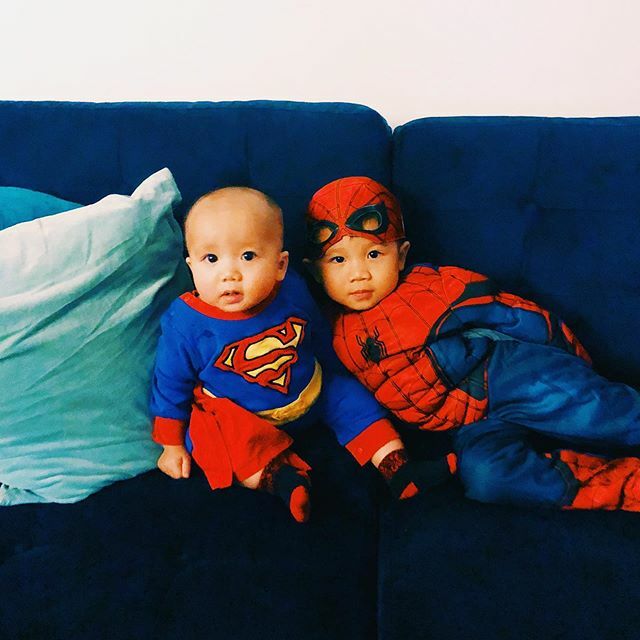 traceofneon's tweet photo. Got some very cute trick or treaters last night. 🍭🍬🍡🍫 #superman💪 #spiderman🕷 #cutenessoverload😍 #happyhalloween🎃 #trickortreat🎃 #babynephews https://t.co/nOif95eIYf https://t.co/Aytm4TNmQV