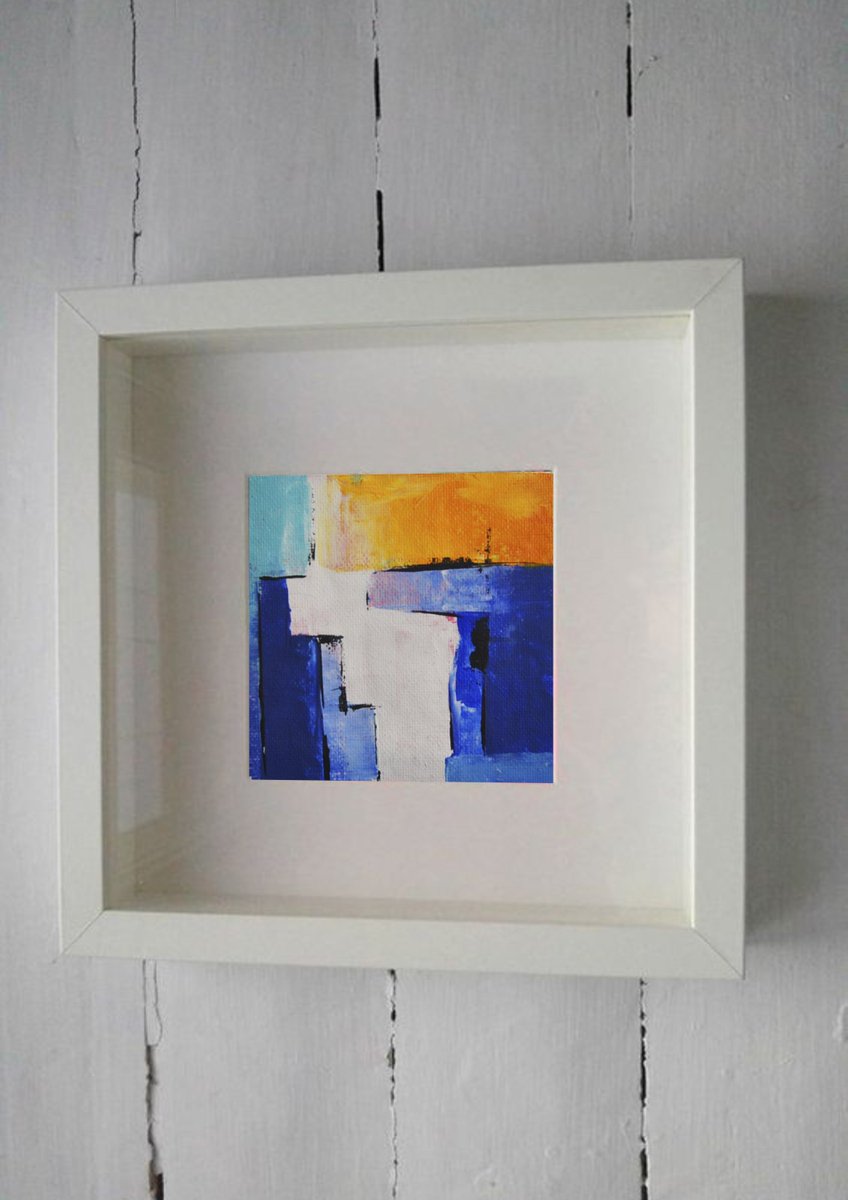 Quiero compartir lo último que he añadido a mi tienda de #etsy: #Smallabstract #paintings, #minimalist, contemporary art, palette knife, 4inx4in etsy.me/33jZfak #arte #pintura #azul