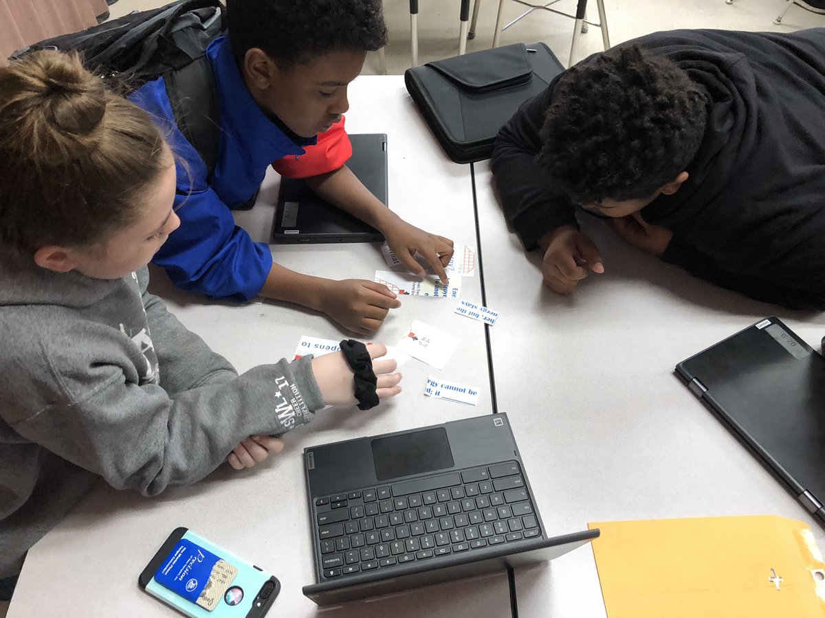 Sixth graders <a href="/BR_STEM/">STEM Middle at BRJH</a> tried to escape from our kinetic and potential energy escape room today!