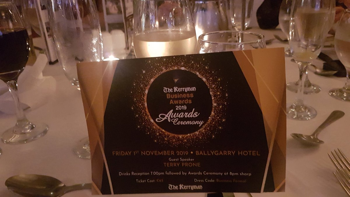 siamsatire's tweet photo. Delighted to be nominated best environment and heritage award at @kerryman_ie #businessawards2019 at the fabulous @BallygarryHouse 
#awardsnight #kerrymanbusinessawards2019 #awardscermony #lovekerry https://t.co/Y6N1WP7Uw5